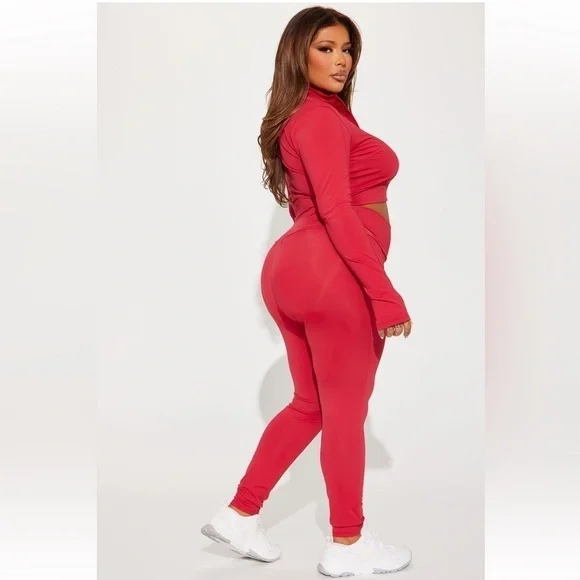 Fashion Nova 3X Amalie Active set Red - Picture 3 of 4